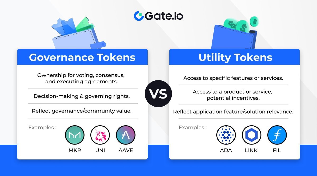 Governance 🆚 Utility Tokens: What's the difference? Here's a quick comparison ⬇️