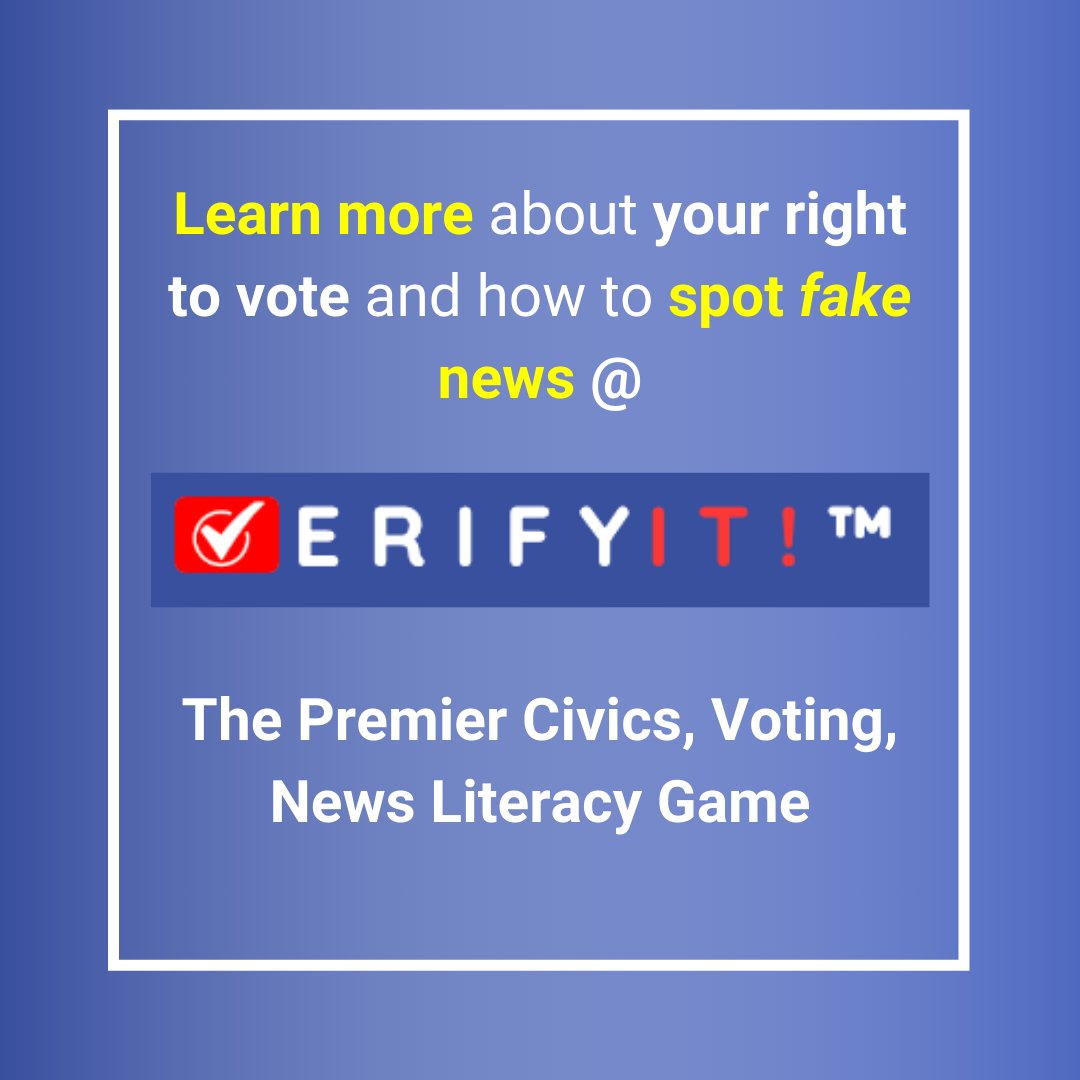 🤯Teachers, do your students know how 'robocalls' can be manipulated for voter suppression?🤯

🎯 Play the VerifyIt Game now to find out! Link in the bio.

#CivicEd #edchat #educators #civics #CAEdChat #teachertwitter #newsliteracy #socialstudies #sschat #verifyit #teachingtools