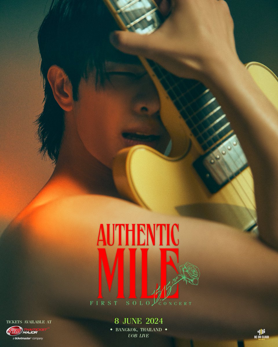 “AUTHENTIC MILE” (มายของแทร่) FIRST SOLO CONCERT 🌹 📍8 June 2024 | 6:00 PM (GMT+7) at UOB LIVE (Emsphere) 🎫 Tickets available at Thaiticketmajor UOB Presale : 4 May 2024 | 11:00 AM - 10:00 PM (GMT+7) Public sale : 5 May 2024 | 11:00 AM (GMT+7) #Mile1stSoloConcert…