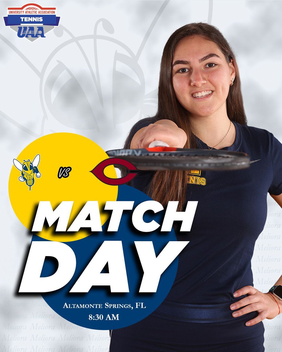 Rochester Athletics (@uofrathletics) on Twitter photo 🎾 IT'S UAA MATCHDAY‼️ 🎾
The <a href="/UR_Tennis/">University of Rochester Tennis</a> women open the 2023-24 UAA Championships against the No. 1-seeded Maroons!!!!
🆚: #1 Chicago
⏰: 8:30 a.m.
📍: Altamonte Springs, FL
📊: buff.ly/3WeMEnf
#GoJackets 🎾 IT'S UAA MATCHDAY‼️ 🎾
The <a href="/UR_Tennis/">University of Rochester Tennis</a> women open the 2023-24 UAA Championships against the No. 1-seeded Maroons!!!!
🆚: #1 Chicago
⏰: 8:30 a.m.
📍: Altamonte Springs, FL
📊: buff.ly/3WeMEnf
#GoJackets