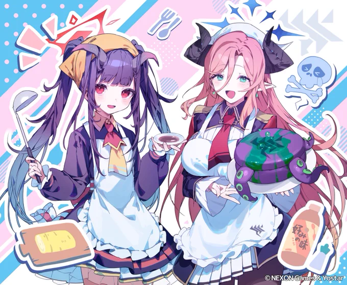【 #ブルアカ × #ふもコレ コラボ第二弾】にて、給食部マウスパッドのイラストを描かせていただきました〜!よろしくお願いしますッッッ予約販売ページはこちら↓ 