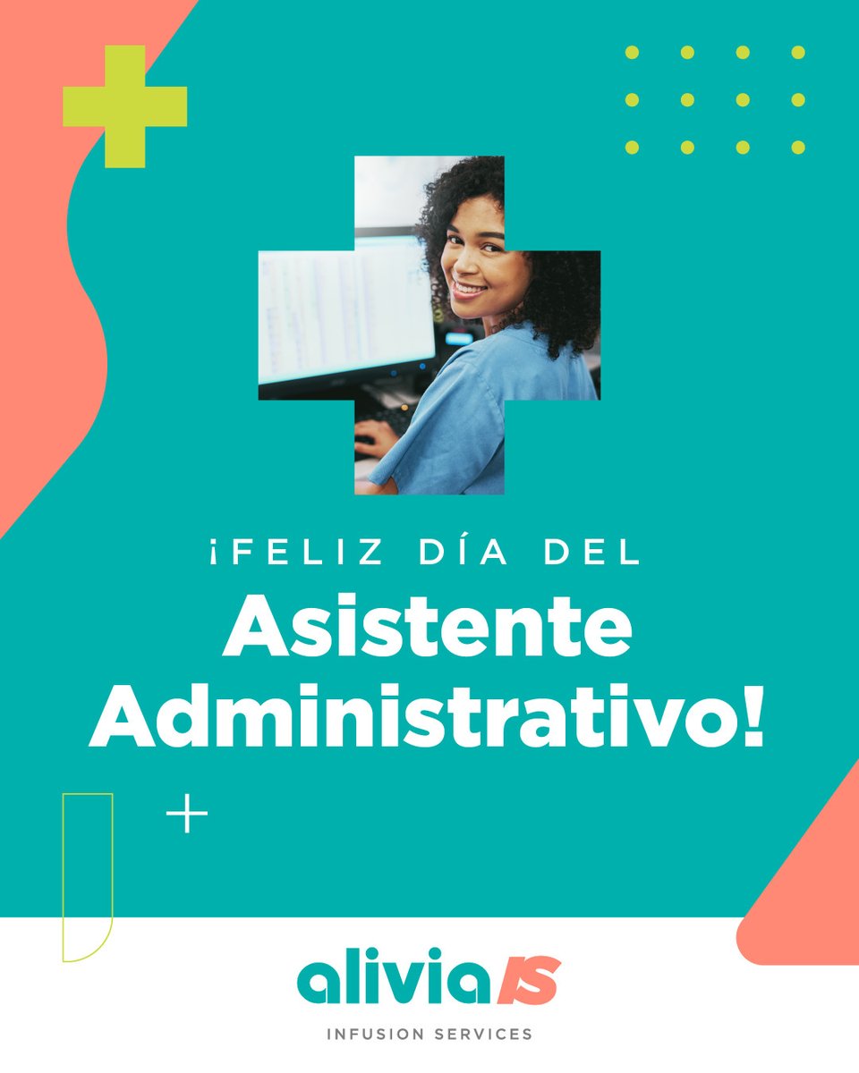 AliviaNetwork's tweet image. Su dedicación y trabajo duro son fundamentales para el éxito de cualquier equipo. 💪🏽  Gracias por su labor y compromiso. ¡Felicidades en su día! 

#aliviainfusionservices #aliviahealth
#administrativeprofessionalsday