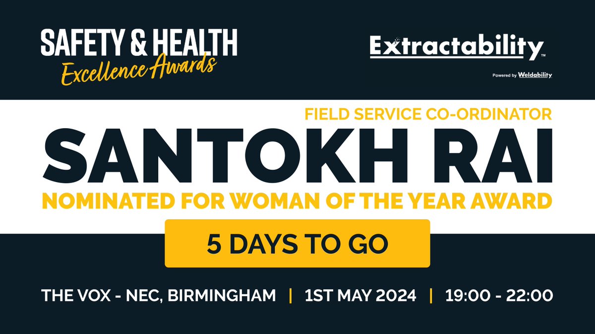 WeldabilitySif's tweet image. Only 5 days to go before the prestigious SHE Awards take place! 

Let&apos;s all come together to show our support and admiration for Santokh, who has been rightfully nominated for the esteemed Woman of the Year Award.

#Weldability #Extractability #WomanOfTheYear #SHEAwards
