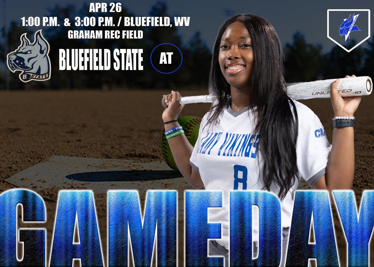 🥎 | GAMEDAY‼️ CIAA North Division Doubleheader 🆚 Bluefield State 🏟️ Graham Rec Fields 📍 Bluefield, VA 🕰️ 1:00 PM & 3:00 PM 🎥 tinyurl.com/3rs8b8xm