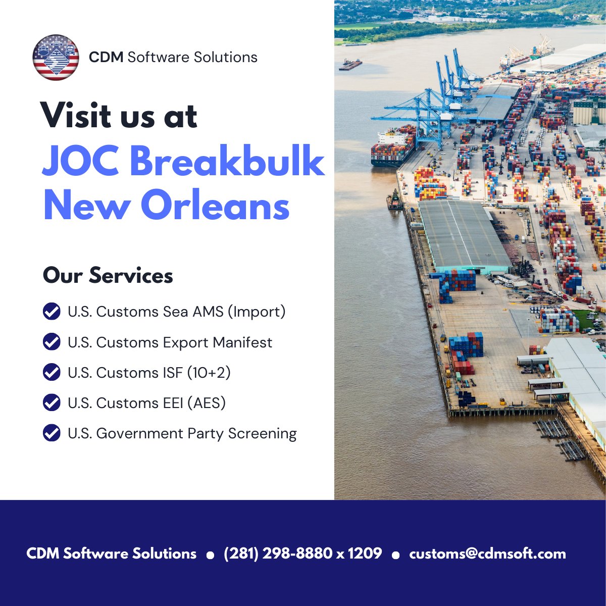 It's another beautiful day in New Orleans at JOC #Breakbulk24. Come give us a visit!

#export #import #freightforwarder #freight #seafreight #supplychain