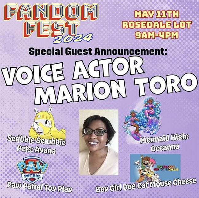 I’m delighted to announce that I will be a special guest at this year’s Fandom Fest, hosted by <a href="/DowntownCburg/">DowntownChambersburg</a> Chambersburg Events!! 😃🤩😊💜Thank You!!
#voiceover #convention #FandomFest2024