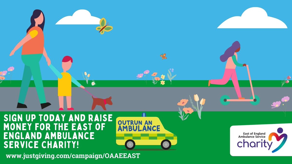 Has spring put a spring in your step? 🌻👟 With better weather on the way why not enjoy the outside and take on the challenge to Outrun an Ambulance. Enjoy the outdoors and also raise money for your NHS ambulance heros! Sign up today 👇 justgiving.com/campaign/OAAEE…