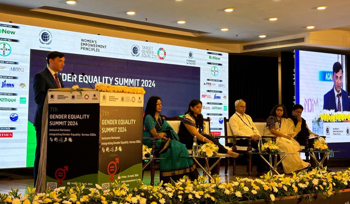 Let's extend our gratitude to Mr. Vinod Pandey, Dir. Govt & External Affairs, CSR @BMW, for delivering the vote of thanks at the #GES2024Summit. He appreciated and thanked all the participants, stakeholders and partners who made the event a big success! #Act4GenderImpact