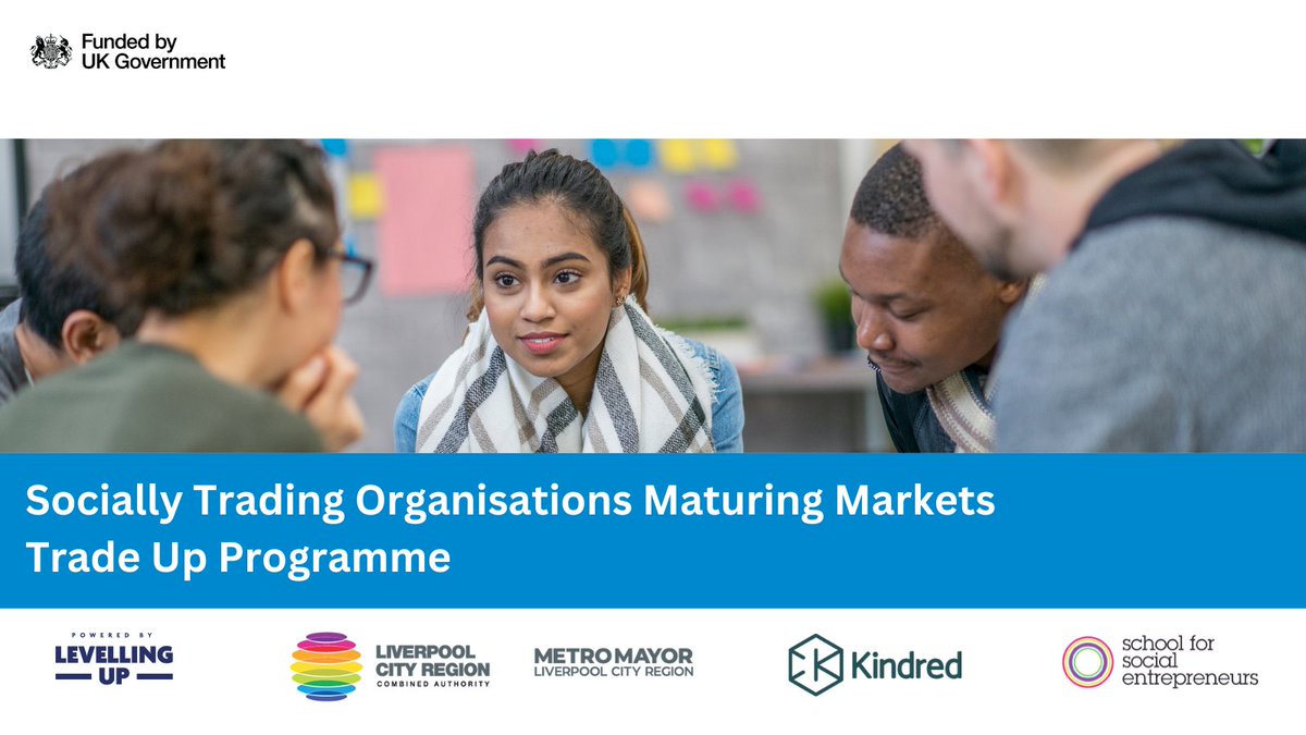 Applications are open for the STO Maturing Markets Trade Up Programme with @SSENorthWest 🚀 

Don't miss out on this opportunity to benefit from support to grow your socially trading organisation! Apply today: ow.ly/Lc8W50RoWNt #SocImp #Liverpool #Entrepreneurship #STO