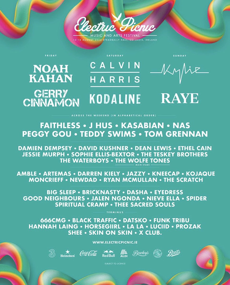 🚨BREAKING🚨 #ElectricPicnic have finally revealed their lineup for this year’s festival taking place in Stradbally, County Laois 16-18th August 2024 ⚡️🧺 What do you think of the lineup? For more see spin1038.com