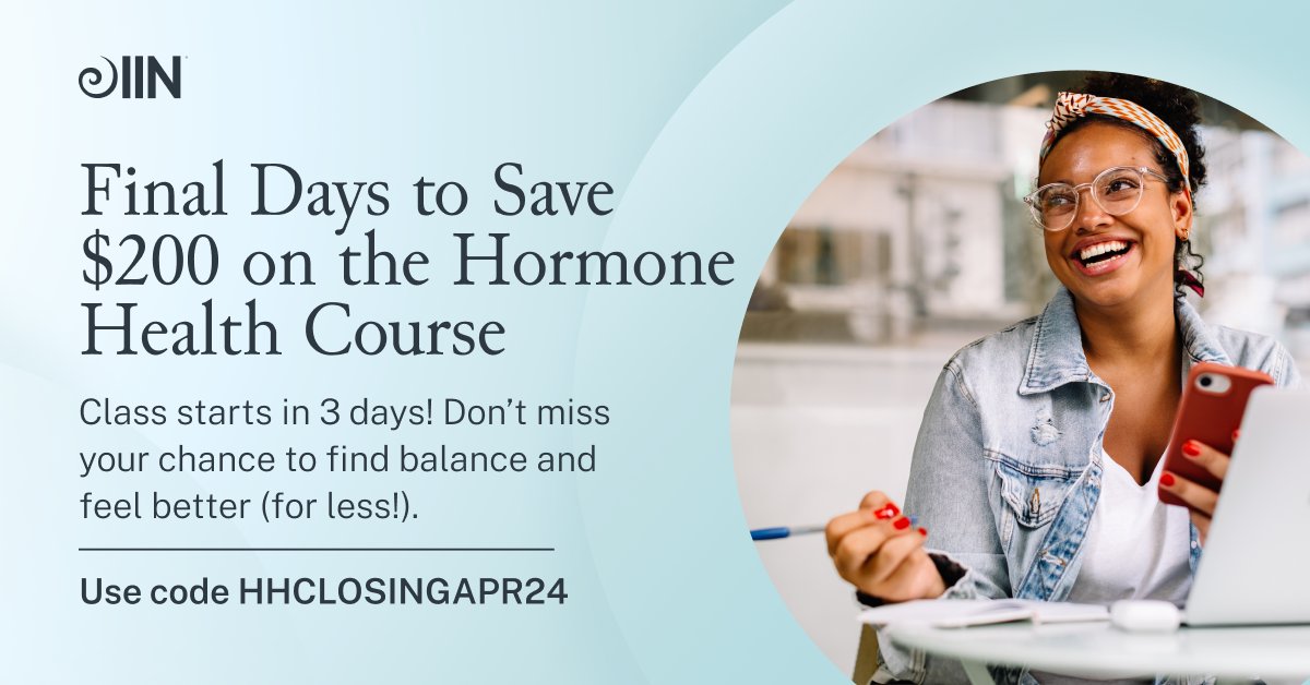 Your hormones can't wait — and neither can these savings. 👀 Enroll in this spring's Hormone Health Course today! See you in class: tinyurl.com/mrxnvkhk