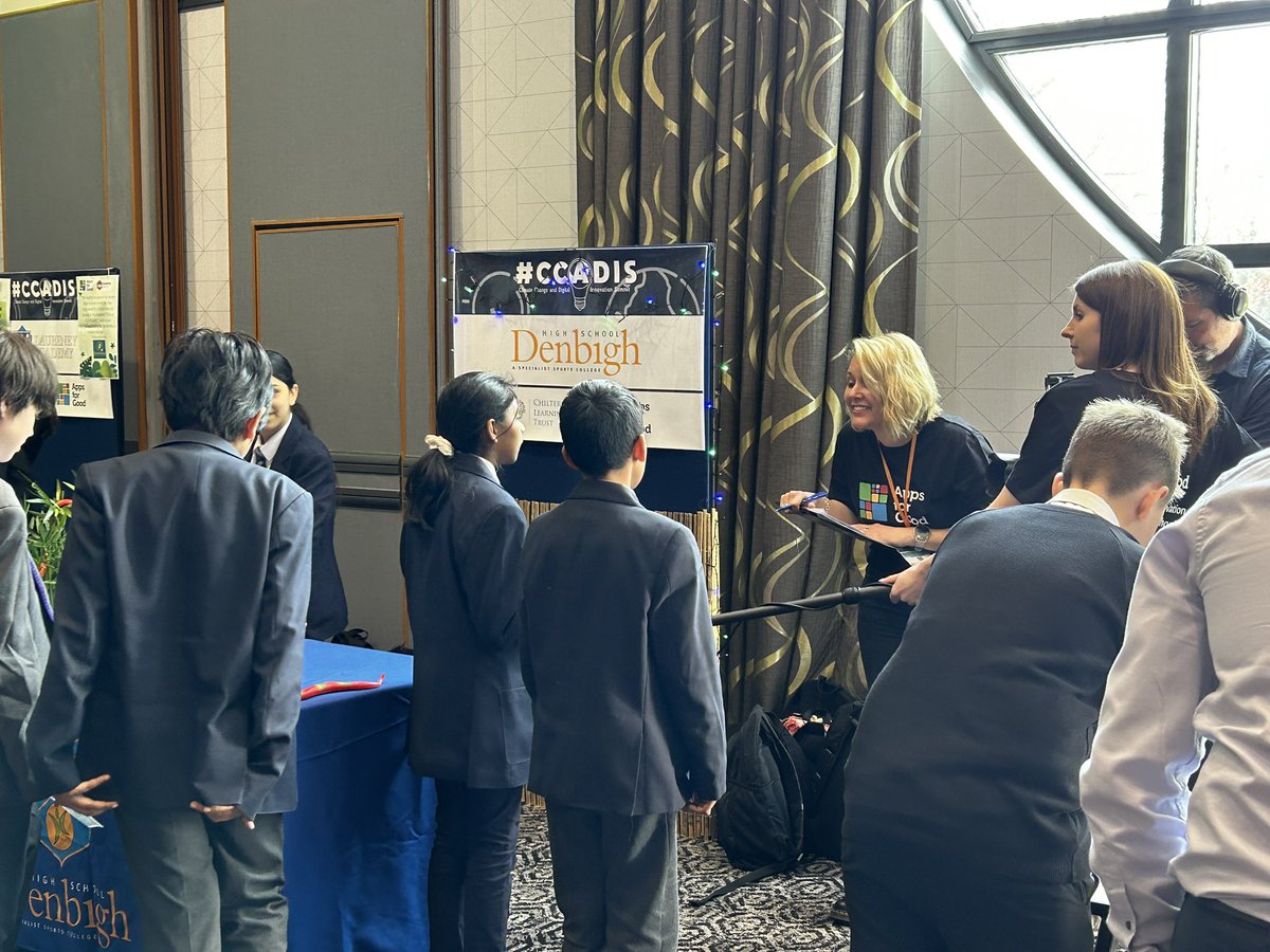 Team ‘Bamboozle Me’ speaking to @AppsforGood about their app idea!