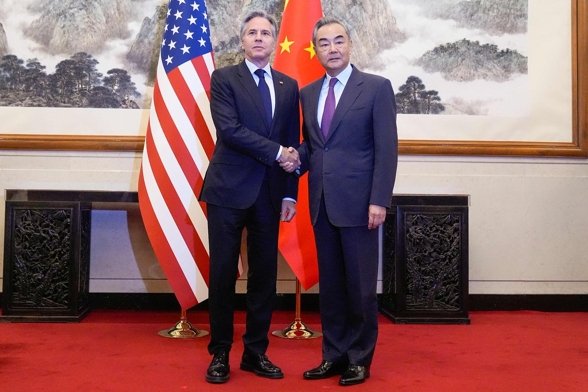 #China, #US reach five points of consensuses following Wang-Blinken meeting, including holding the first meeting of intergovernmental dialogue on #AI globaltimes.cn/page/202404/13…