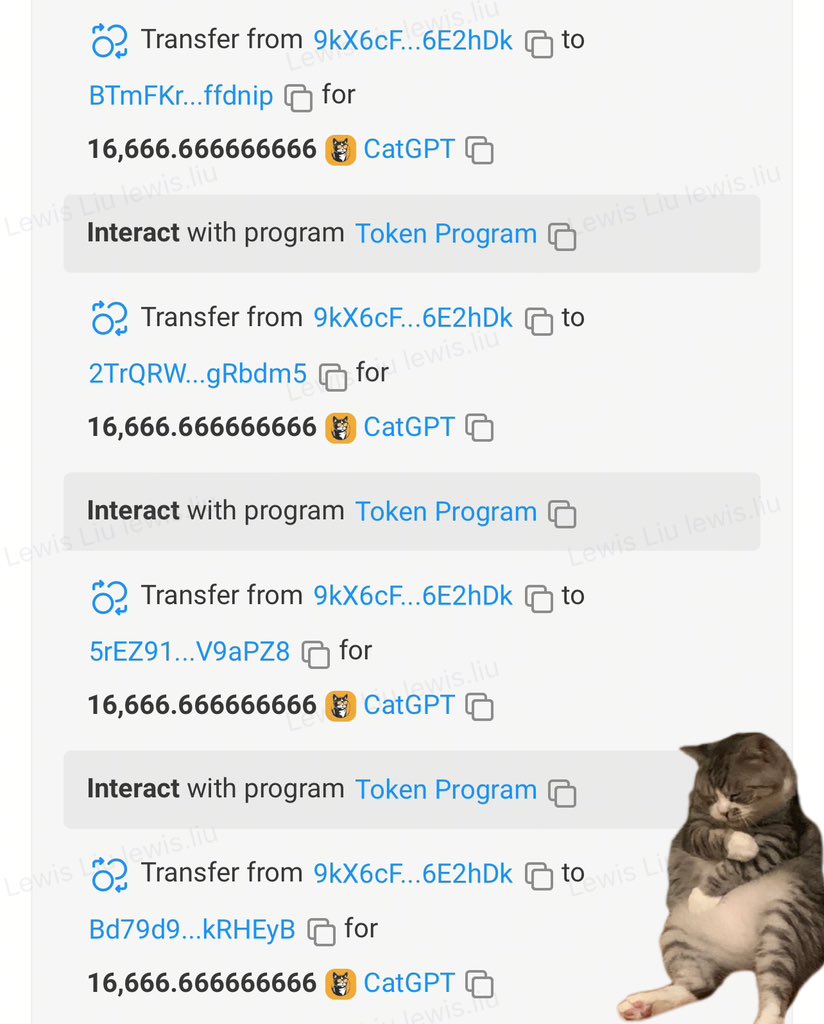 The airdrop has been completed, with 50 million $CatGPT tokens distributed to 3,000 loyal ＃BitgetWallet users holding $MOEW. Thanks to @CATGPT_MeMe for providing the airdrop!