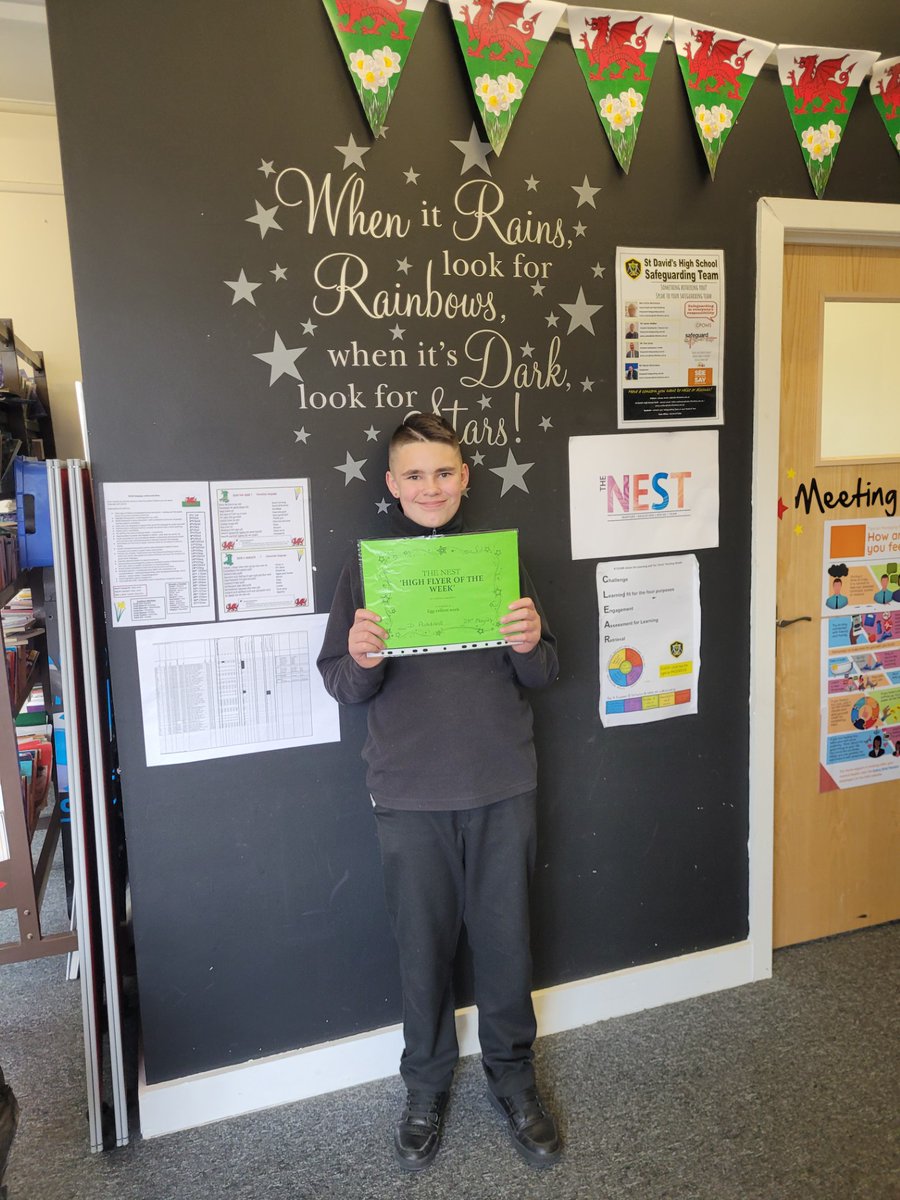 NEST HIGH FLYER of the Week has been awarded to Leon Blackson. Leon has been working extremely hard in NEST on all his Literacy Skills and Reading Plus. Well done Leon!