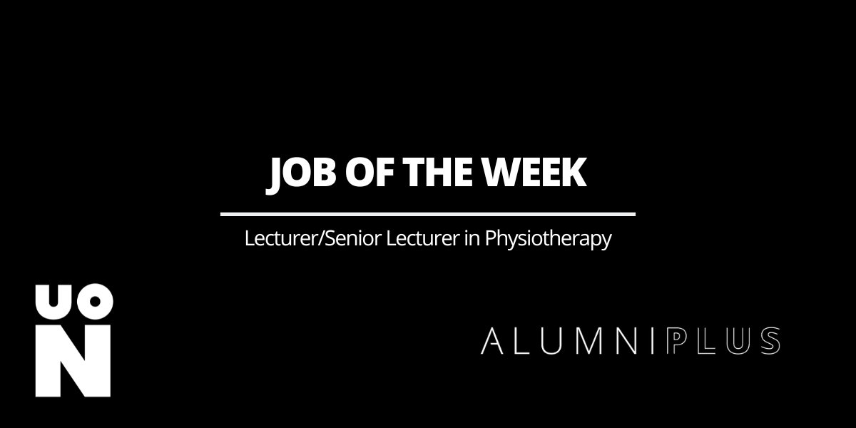 We're looking for someone to join our Physiotherapy team. This is an exciting time as we're expanding our provision to include undergraduate and apprenticeship physio courses.

Find out more about the role here: ow.ly/Nqt750Rm5UH

#UON #JobOfTheWeek