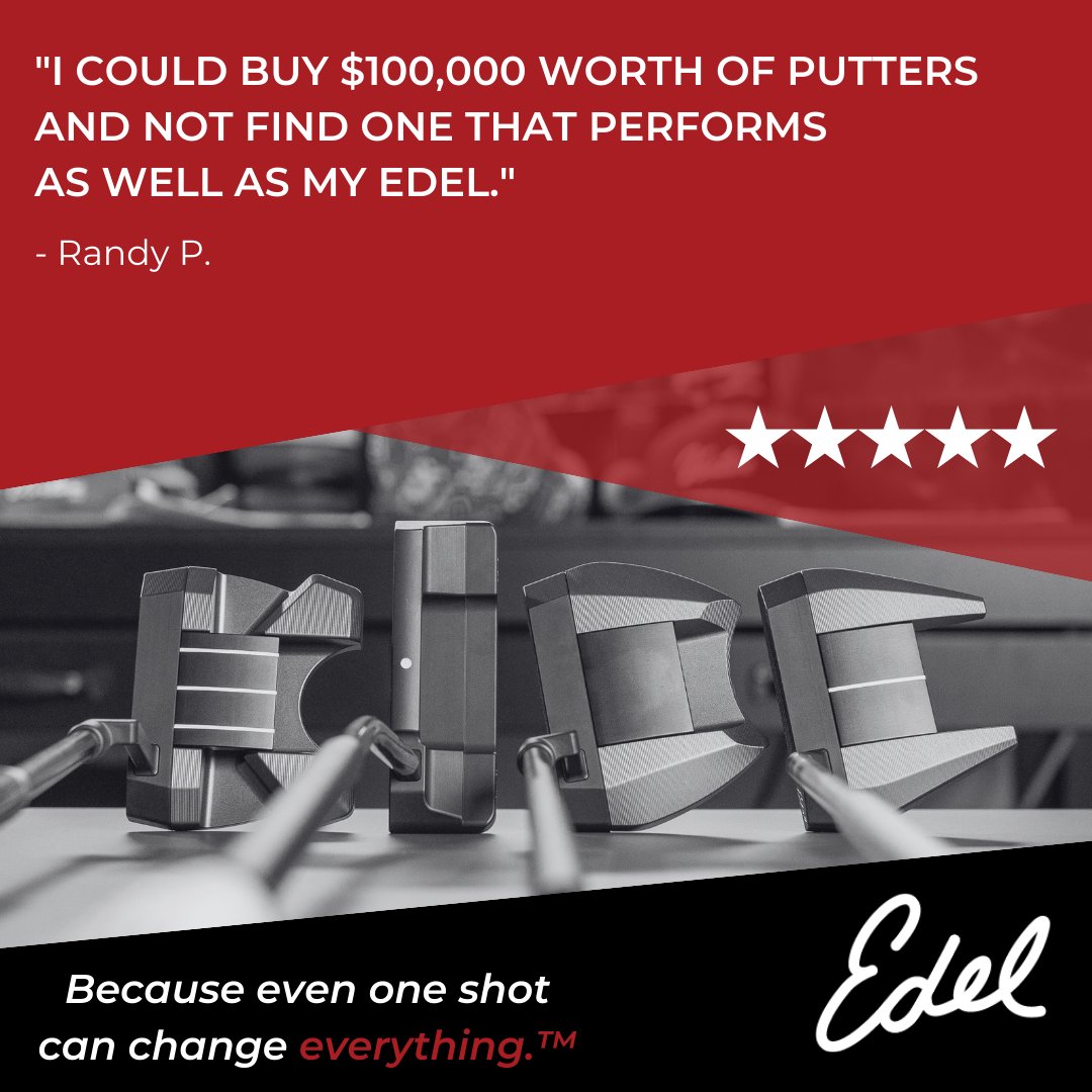 We couldn't have said it any better ourselves 🤩 Discover the Array Putter line at a fitter near you: loom.ly/QIAiNLc #teamedel #edelgolf #oneshot #array #lefty #putters #putting #golf