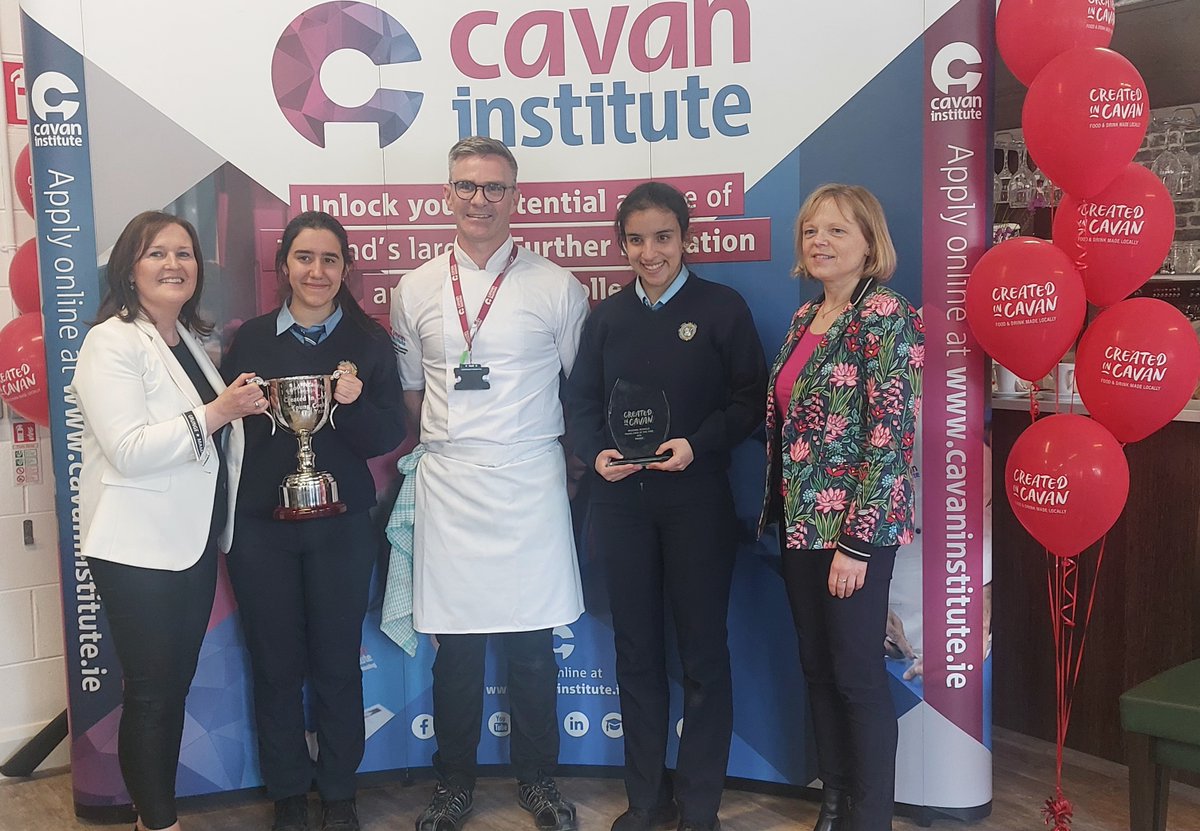 Well done to Amaya and Marta from @InverCollege on being crowned TY Young Cook of the Year winners for 2024! @createdincavan #createdincavan cavaninstitute.ie/traineeships-a…