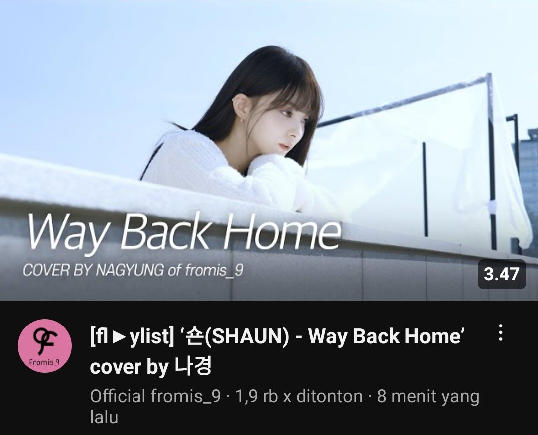 aboutfromis_9's tweet image. [📺#fromis_9] &amp;lt;fl▶️ylist&amp;gt;
‘숀(SHAUN) - Way Back Home’ cover by 나경

🍀 youtu.be/Tf72rhcqhkE

#프로미스나인 #f_laylist
#이나경 #LeeNagyung
