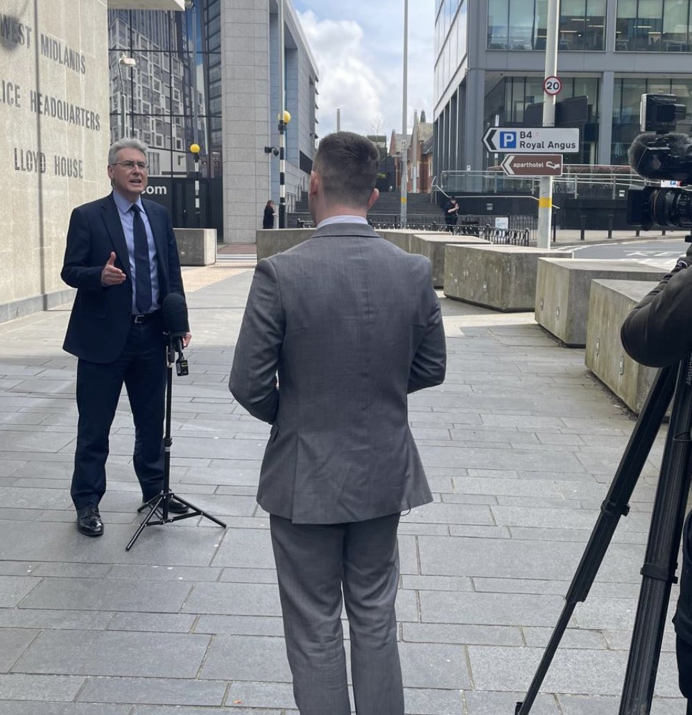 Speaking to ITV, about my plans to continue to rebuild community policing and - my campaign to be re-elected as Police and Crime Commissioner for the West Midlands - on 2 May.