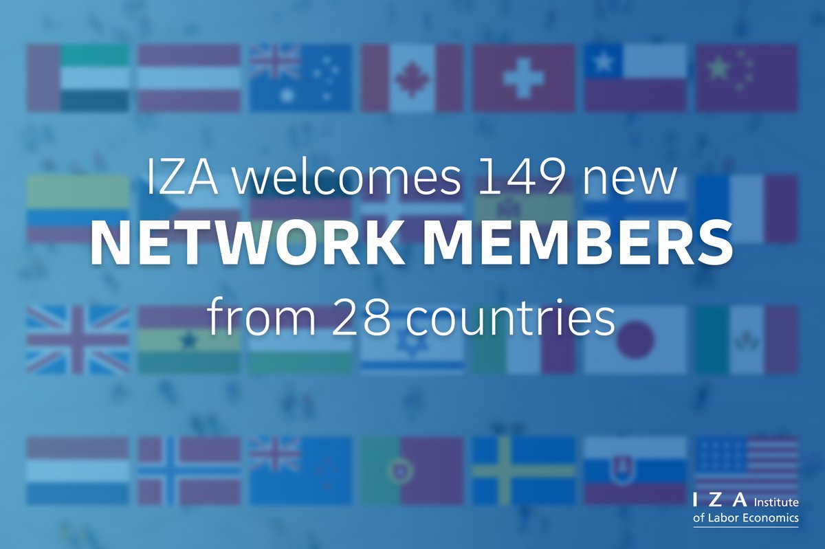 🎉 Huge welcome to our 149 new Research Fellows and Affiliates joining the IZA Network this year! 🌐 A big thank you to our evaluation panel and to all IZA Fellows who nominated colleagues. 🙏