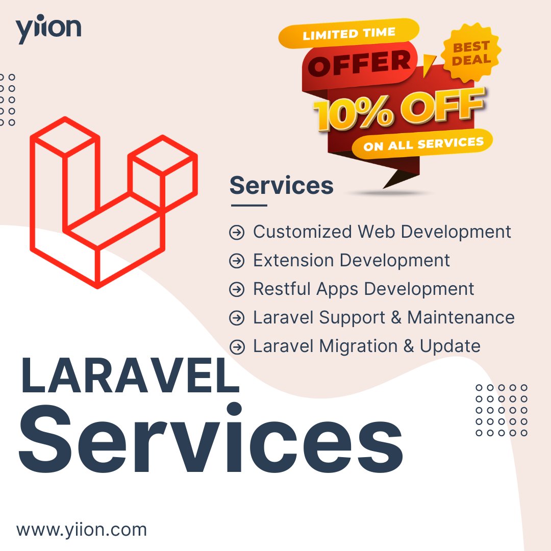 Expert Laravel development services for robust and scalable web applications. 

#LaravelDevelopment #Laravel #WebDevelopment #TechSolutions #LaravelServices #LaravelExperts #LaravelSolutions #LaravelProgramming #LaravelWebDevelopment #LaravelFramework #LaravelCode