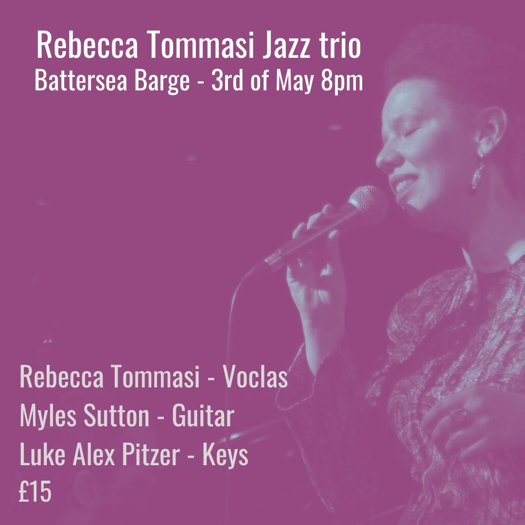 Great news! We've got a discount for our followers for the Rebecca Tommasi Music jazz trio on our lower deck on Friday May 3rd at 8pm. Go to eventbrite.co.uk/e/rebecca-tomm… and use code Jazz251 and you get tickets for only £8 (reduced from £15). Snap them up now while available! 🎵