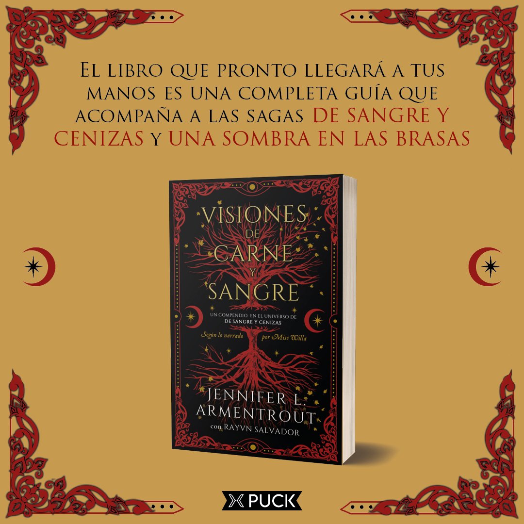 🗡️Un compendio en el universo de De sangre y cenizas que no podéis perderos🩸. En mayo vais a poder leer #VisionesDeCarneYSangre de #JenniferLArmentrout con @RayvnSalvador 🔥. ¿Estáis listos para sumergiros en las páginas de esta guía imperdible? ✨