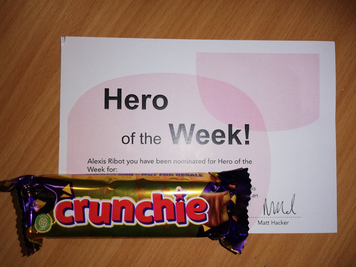 #ThankYou for being recognised as #hero of the week @WalkdenCoop #coop #values #teacher