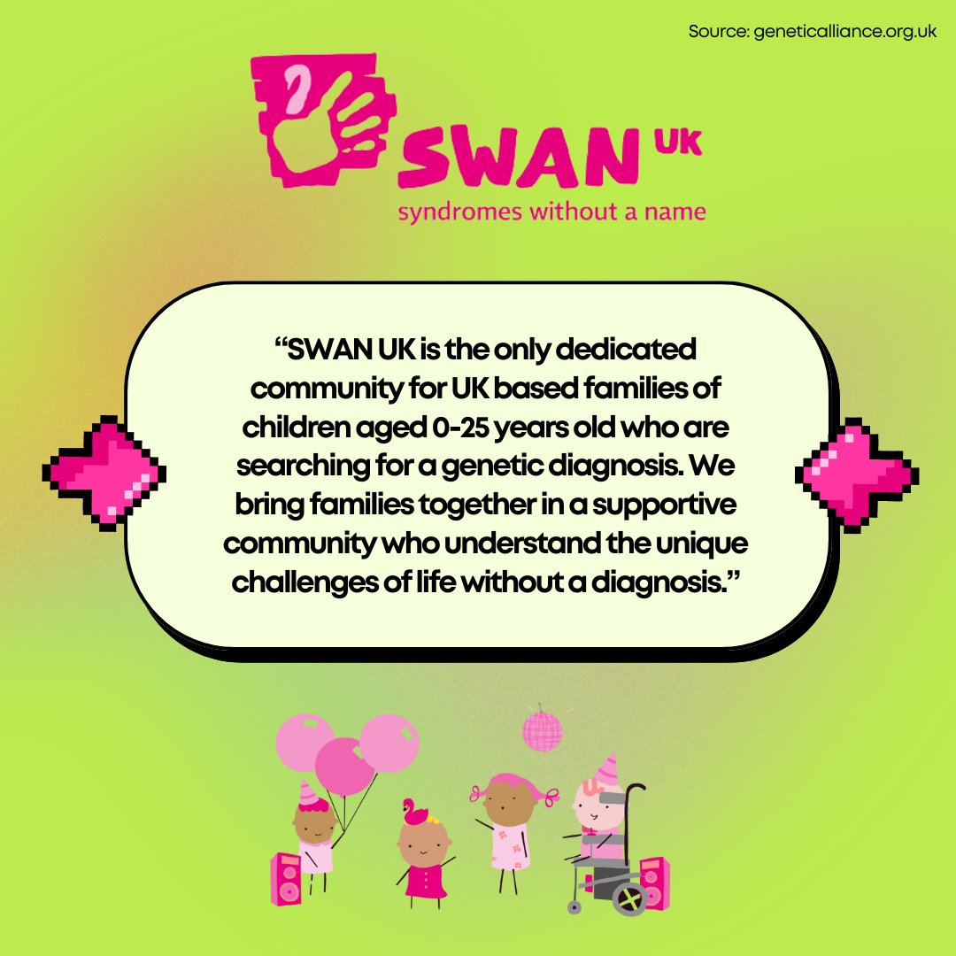 🩷 Today is Undiagnosed Children's Day.

⚡ Read through this post to find out more, and click the link below to learn more about @SWAN_UK and their support for families with undiagnosed children.

geneticalliance.org.uk/support-and-in… 

@rarediseaseuk @GeneticAll_UK #undiagnosedchildrensday