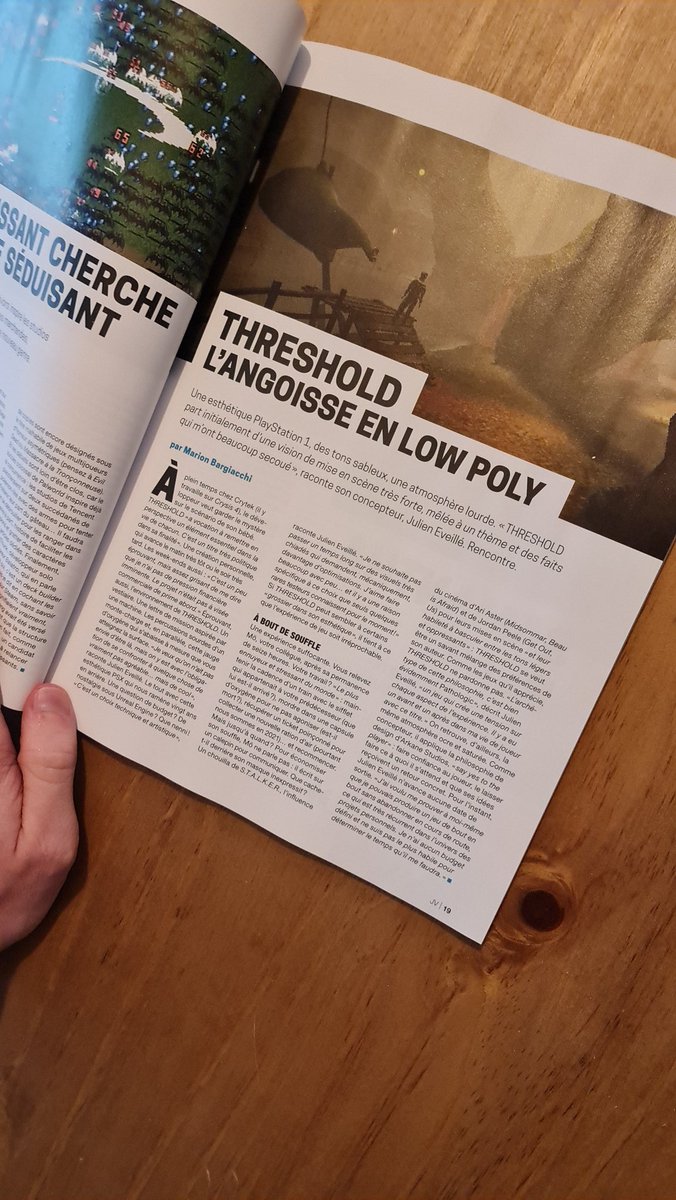 For a lifelong enjoyer of paper video game press, seeing an article about THRESHOLD on that noble media is a little dream coming true, such an honor and joy. I can't thank enough @S_Yamukass and @JVlemag for the shout-out. ❤️