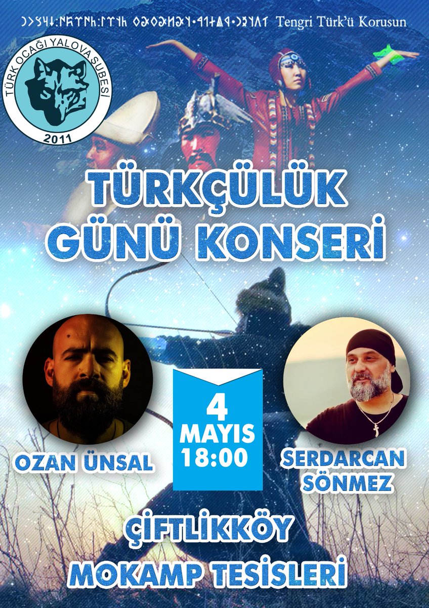 Yalova konserimize Yalova'daki, Kocaeli'ndeki, Bursa'daki, Asya İstanbulu'ndaki ülküdaşlarımızı bekleriz. Tarihi afişte yazıyor.