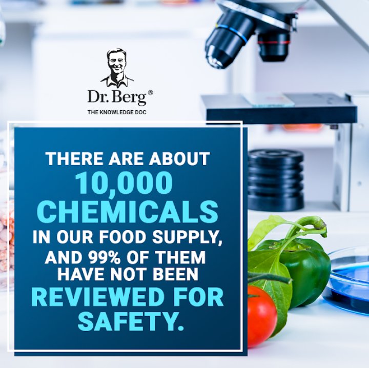 𝘛𝘏𝘌𝘙𝘌 𝘈𝘙𝘌 𝘈𝘉𝘖𝘜𝘛 10,000 𝘊𝘏𝘌𝘔𝘐𝘊𝘈𝘓𝘚 𝘐𝘕 𝘖𝘜𝘙 𝘍𝘖𝘖𝘋 𝘚𝘜𝘗𝘗𝘓𝘠, 𝘈𝘕𝘋 99% 𝘖𝘍 𝘛𝘏𝘌𝘔 𝘏𝘈𝘝𝘌 𝘕𝘖𝘛 𝘉𝘌𝘌𝘕 𝘙𝘌𝘝𝘐𝘌𝘞𝘌𝘋 𝘍𝘖𝘙 𝘚𝘈𝘍𝘌𝘛𝘠.

#DrBerg #Chemicals #ChemicalFertilizers #FoodSafety #SafeFood #DoctorAdvice