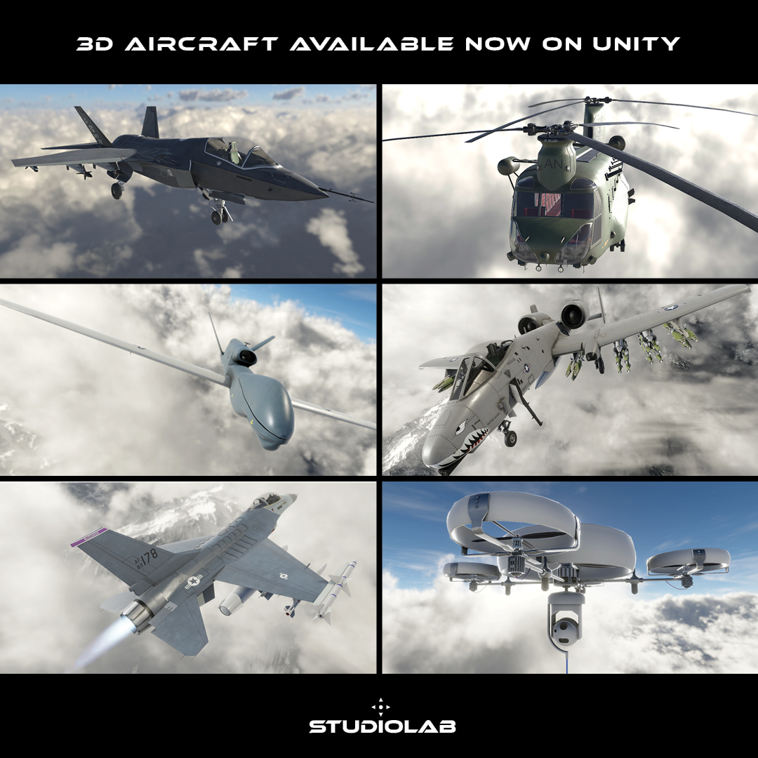 #3d Aircraft available now on the #UnityAssetStore, #GameDev ready for #Unity3d 

Unity 
assetstore.unity.com/lists/aircraft…

#MadeWithUnity #GameDevelopment #GameDesign #GameDevs #IndieDev #IndieDevs #SoloDev #IndieGameDev #IndieGame #IndieGames #VirtualReality #ExtendedReality #VR #XR #AR