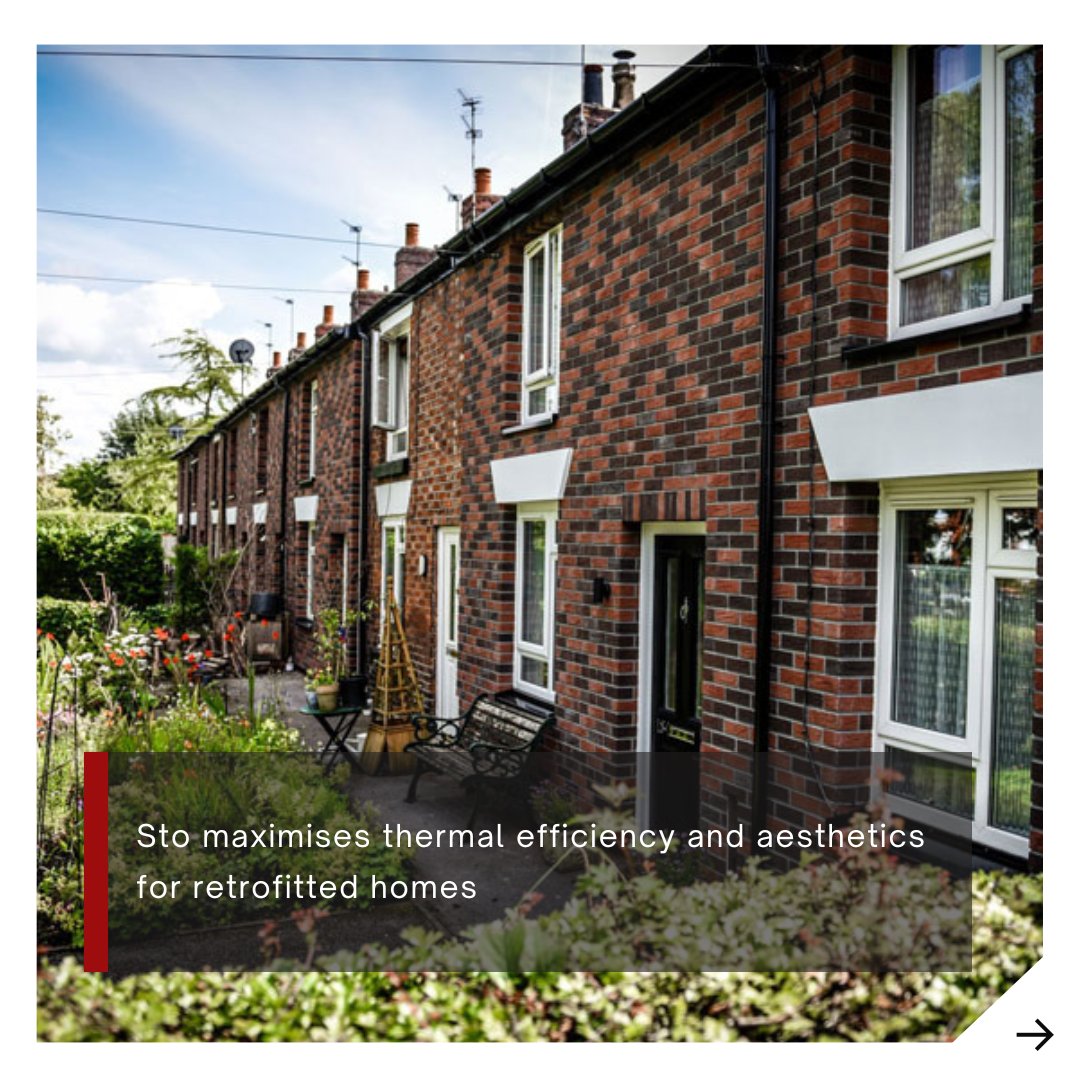 In collaboration with @StoLtd and Green Homes Solutions, Sto has improved the energy efficiency of homes in Cheshire without altering their traditional look, using their external wall insulation system. Learn more architectsdatafile.co.uk/news/sto-maxim… #ADF #ArchitectsDatafile #efficiency