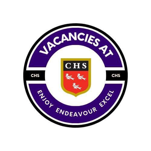Current vacancies at CHS shorturl.at/tBGKN Come and join the team. Head of Science Teacher of Science (Chemistry/Physics knowledge and advantage) Teacher of History Teacher of Geography Teacher of English (would suit an ECT) Deputy Head of English Premises Manager