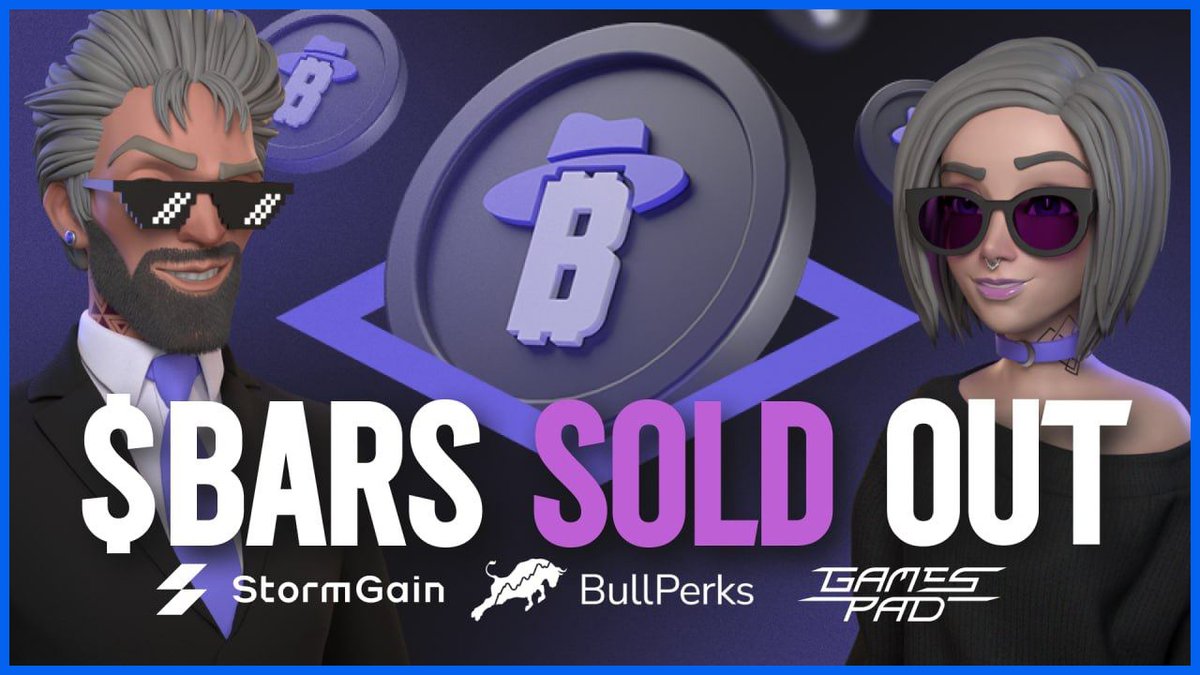 OVER 500K RAISED 🏦 @BankstersNFT just sold out $BARS token in record time across 3 major launchpads. Banksters is a P2E game that implements fictional trading & mining, so users are fully equipped when it comes to the real thing. Their mint is currently live on @MagicEden &…