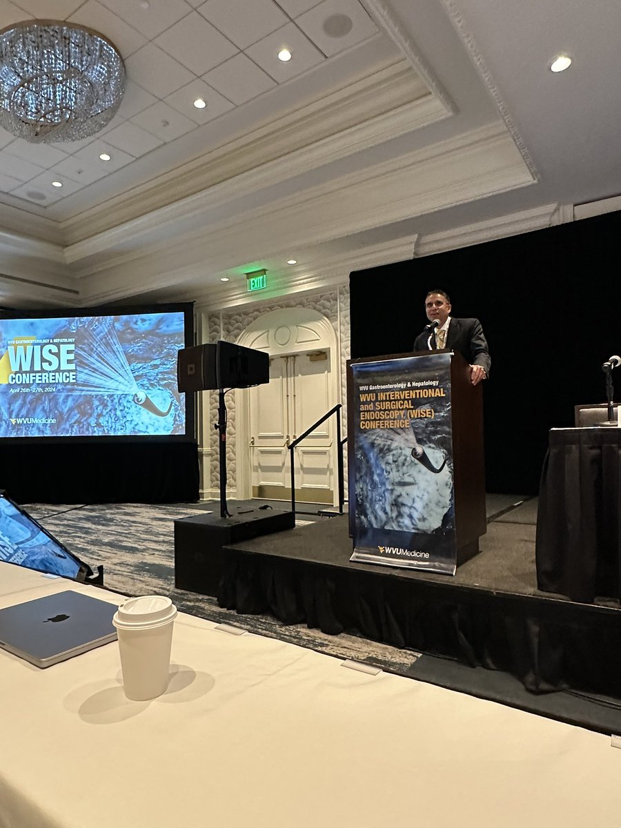 . @ShyamTMD kicking off #WISE2024 🔥🔥 Amazing to see the incredible innovations, clinical work & research from the Interventional Endoscopy team at #WVUGI w @shailsingh & @SkipKrafftMD