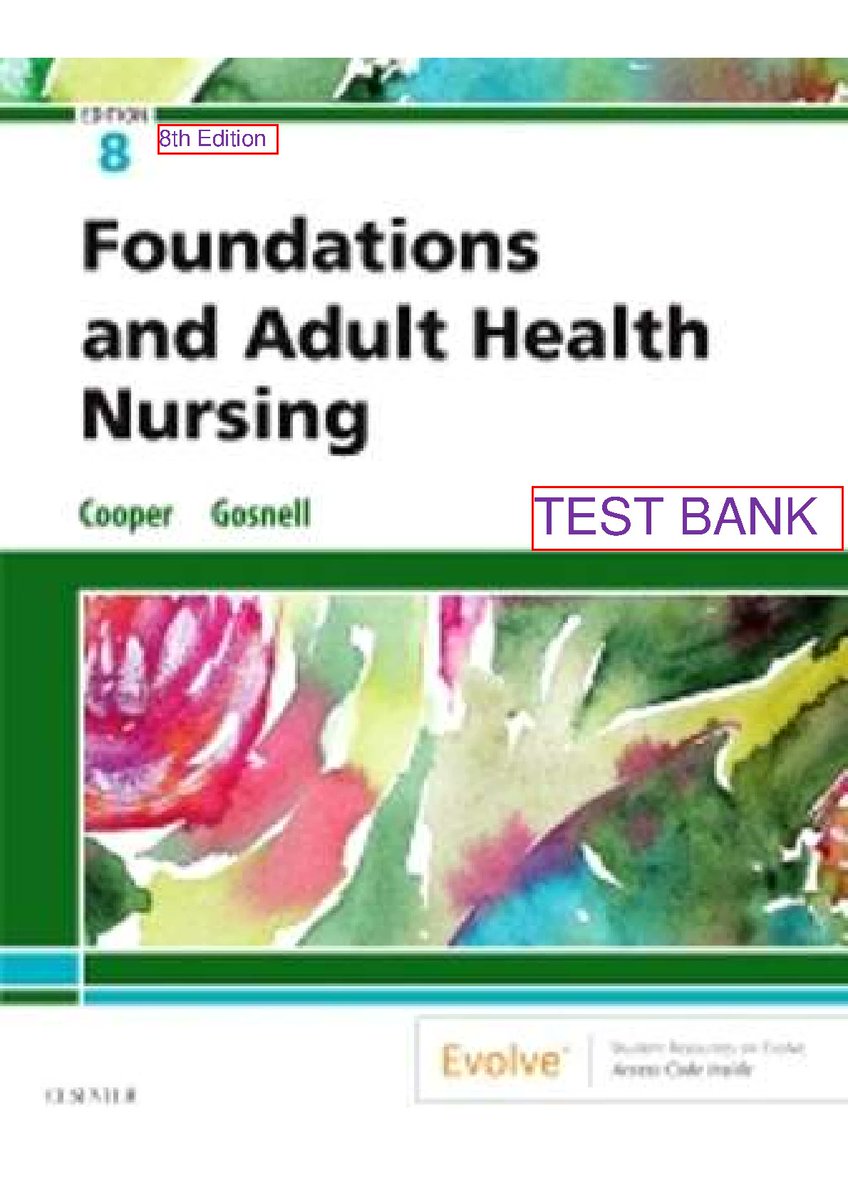 Test Bank For Adult Health Nursing, 8th Edition BY Cooper    
hackedexams.com/item/11688/tes… 
#TestBank #TestBankForAdultHealthNursing #Nursing #AdultHealth #8thEditionCooper #Cooper #Hackedexams