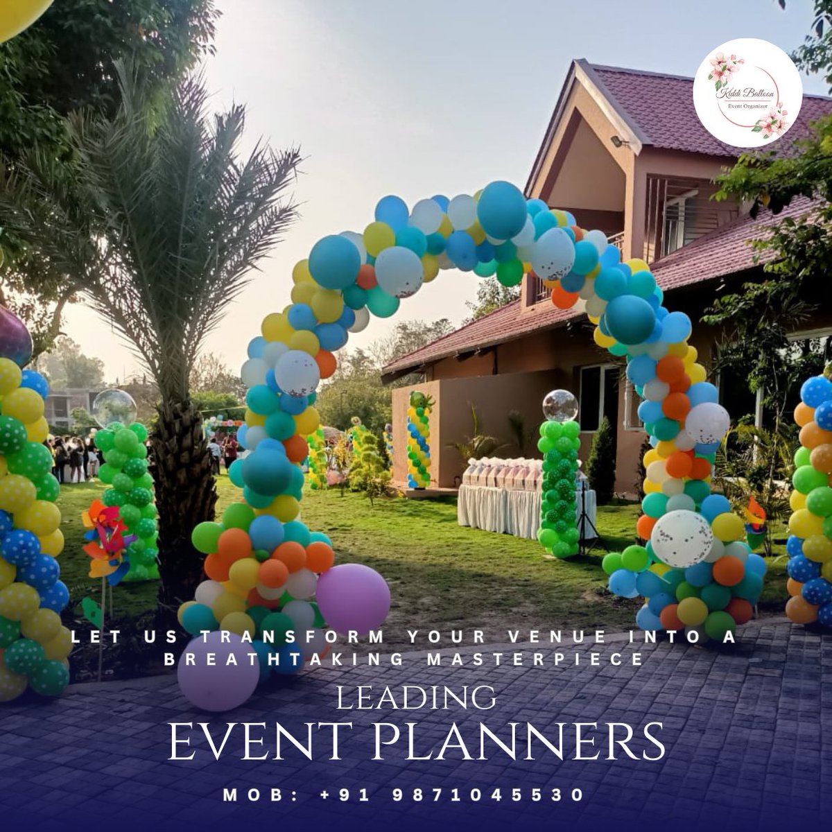 Let us transform your venue into a breathtaking masterpiece, meticulously curated to leave a lasting impression. Trust our expertise to bring your dream event to life with style, sophistication, and attention to detail.  #kiddiballoon #eventdesign #events2024 #delhievents #Event