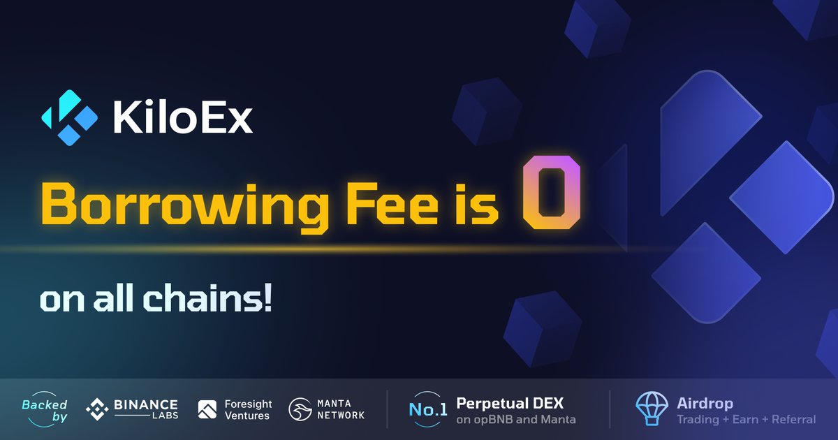 In order to better address the issue of high Net OI Util leading to reduced available OI for some tokens in a one-sided market, we have decided to cancel the borrowing fee and adjust the funding fee algorithm. Check our gitbook for more details. kiloex.gitbook.io/kiloex/trading…