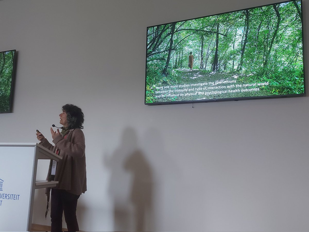 #EQUIPGhent24 Marcella Danon talking about Ecopsicology: one planet, one health. The benefit to exposure patients to natural environments improve physical and mental wellbeing. Going to nature change the perception and improve ability to focus. @EQuiP_Quality @WoncaEurope