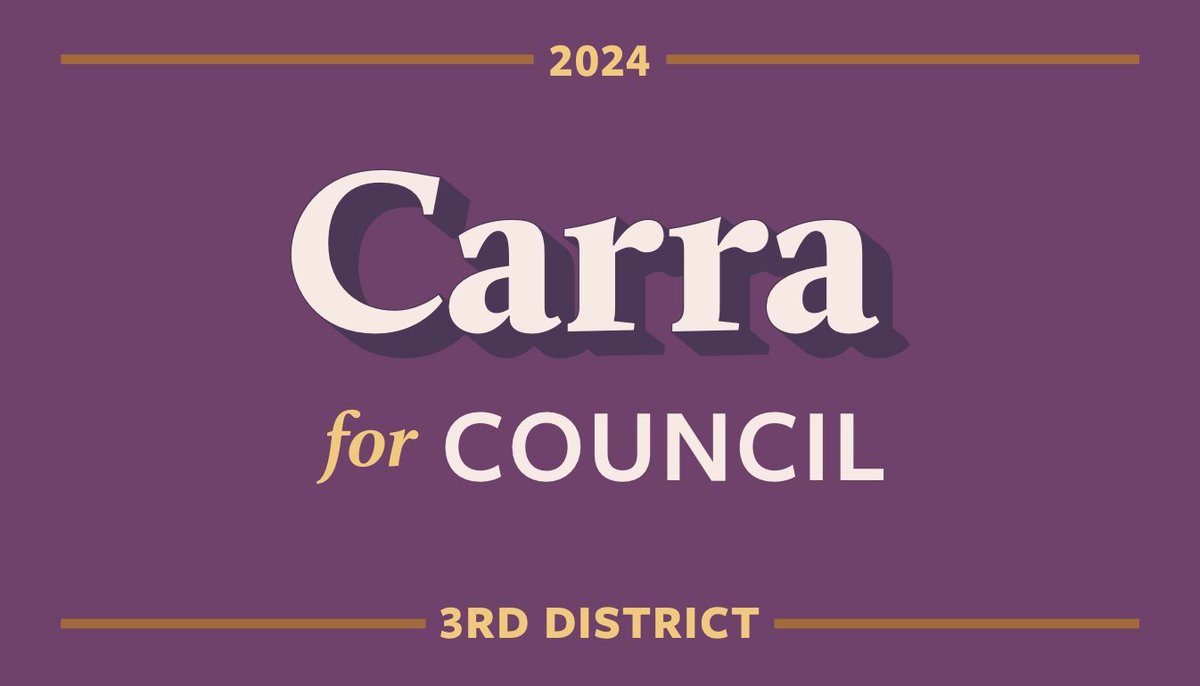 Well, I suppose I should make it official. Hey #Northside, I'm doing a thing. I am excited to announce that I am officially running for City Council in the 3rd district. I am looking forward to representing everyone in the 3rd! CarraforCouncil.com for more info.