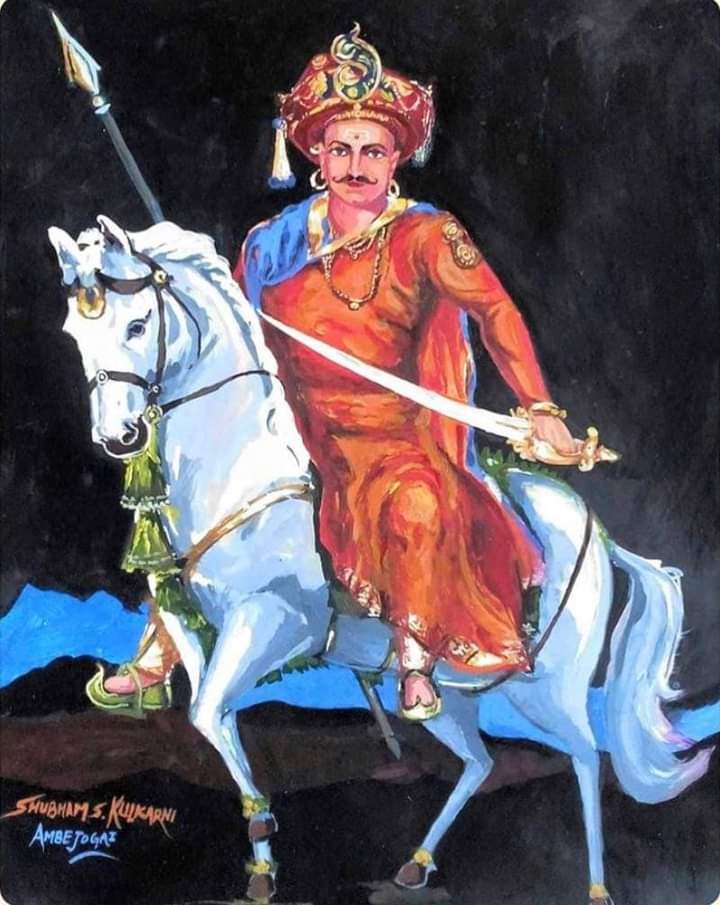 'Let's celebrate the legacy of Shrimant Peshwa Bajirao Ballal, an invincible warrior who established Hindu sovereignty in India. His valor and leadership continue to inspire generations. #PeshwaBajirao #HinduPadPadshahi #WarriorLegacy'