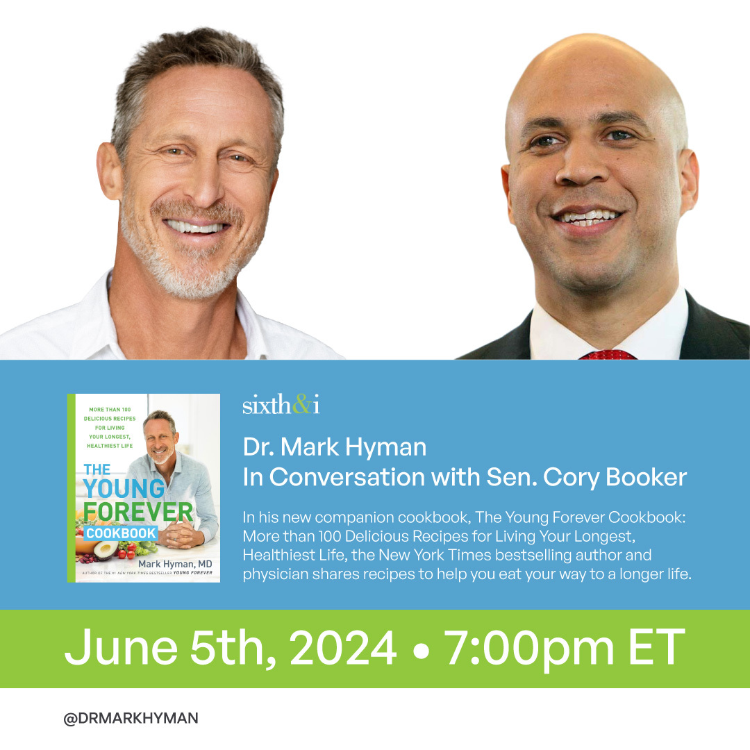 My new book, The Young Forever Cookbook, shares more than 100 satisfying recipes designed to fight inflammation, boost your immune system, and promote healthy aging. In celebration of its release, Senator @CoryBooker will join me for a conversation about my new cookbook, The…