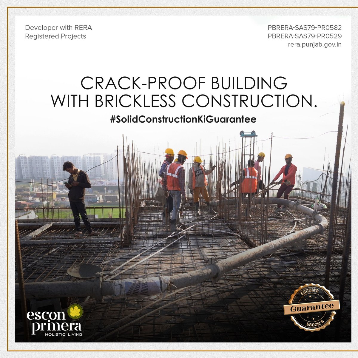 Esconprimeracom's tweet image. #Esconkiguarantee: #Solidconstruction aur #crackproof building ka vaada! Experience #brickless #construction with #Mivantechnology. 
Book Your Perfect Haven Now 
📞+91-7696663511 
🌏esconprimera.com 
#mivan #SolidConstructionkiguarantee #esconprimera #zirakpur #escon