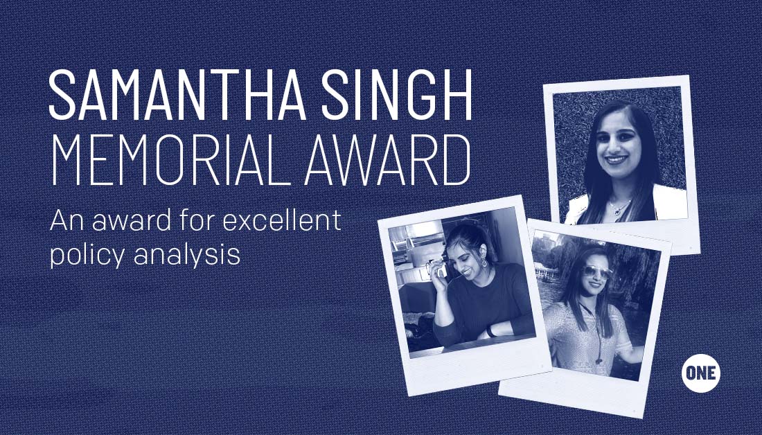 Our Samantha Singh Memorial Award is a memorial to our colleague Sam Singh, who passed away in 2020. This award is open to people aged 16-26 who aspire to a career in development policy. Learn more & apply — applications close 30 April. ⬇️ go.one.org/3SNR2Gz #SamSinghAward