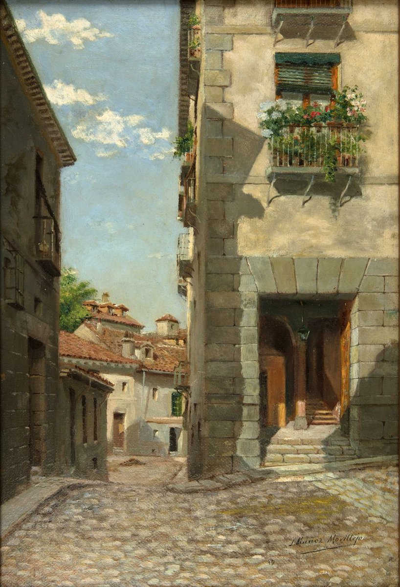 'Plaza de San Javier', 1916. Joaquín Muñoz Morillejo. Pintura al óleo sobre cartón. 
Museo de Historia de Madrid.
Foto: (memoriademadrid)

#MadridPintado