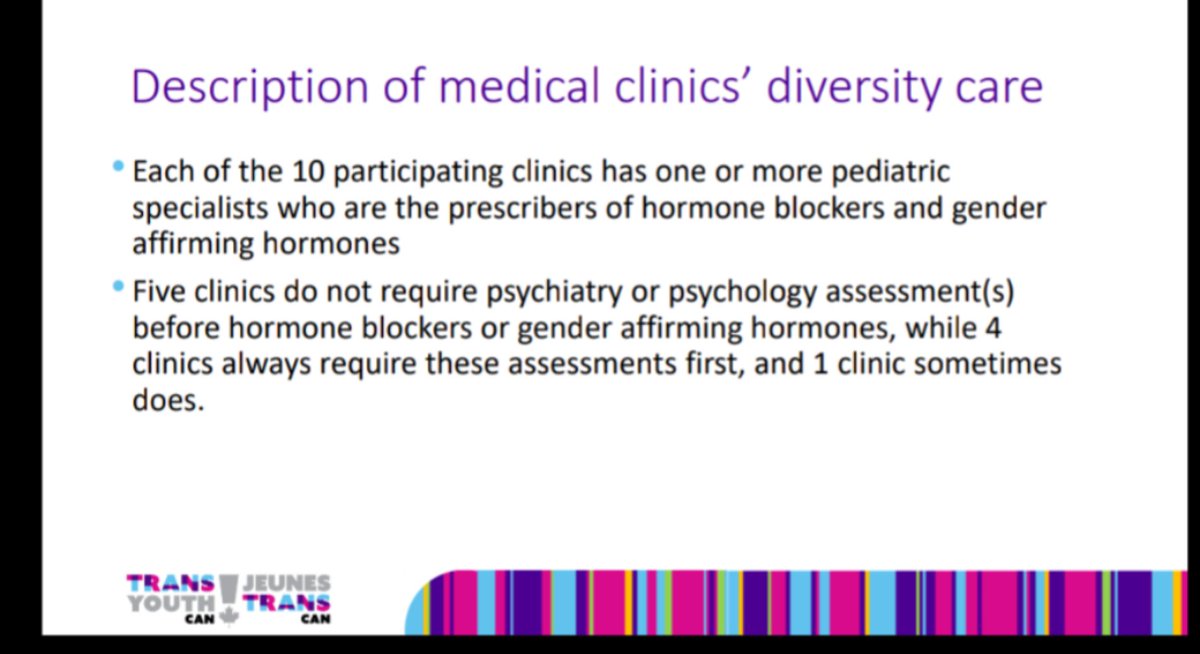 Whenever I mention on here that five out of Canada's ten main pediatric gender clinics do not require a psychological assessment prior to starting blockers or hormones, a trans activist will show up to call me a liar. Because it's so mad, even trans activists don't believe it…