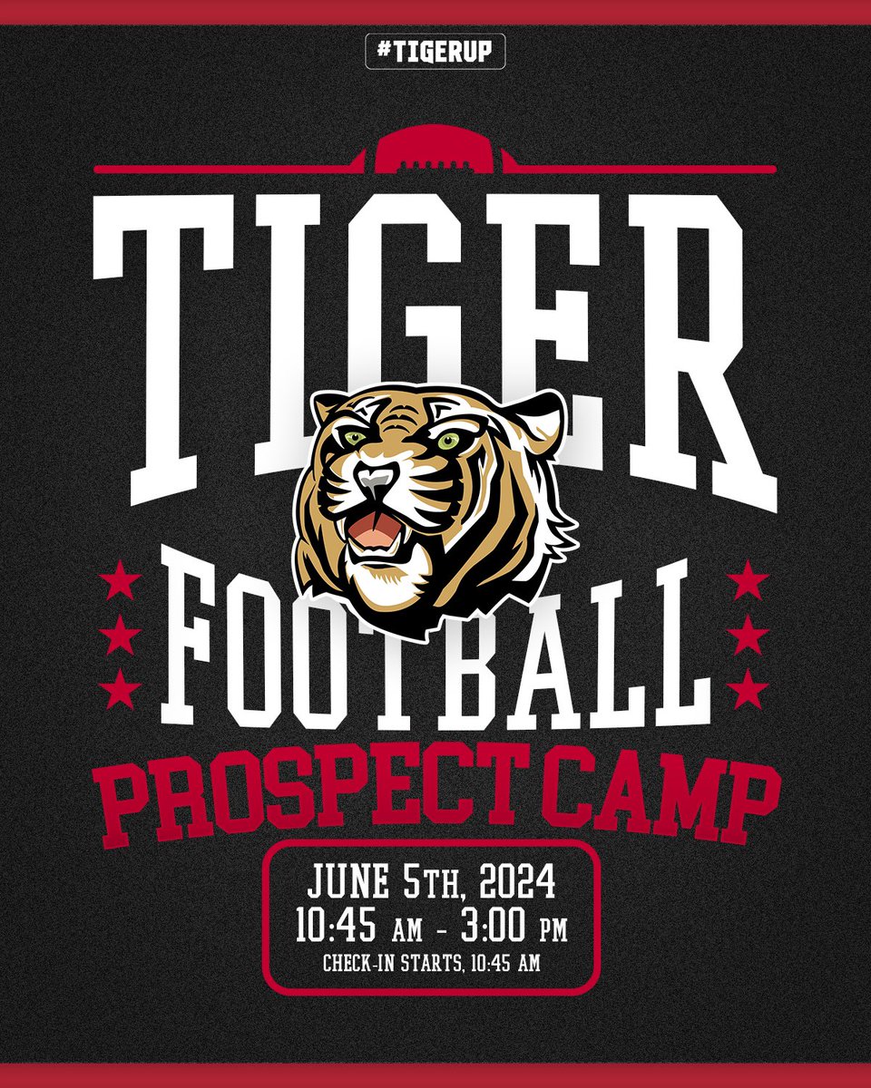 Coming soon! June 5, 2024. Link below for more info. wittenbergtigers.com/camps/camps-re… Intended for all athletes entering High School and looking to play at the next level. 🏈🐅🆙 #TigerUp #Wittenberg #D3FB